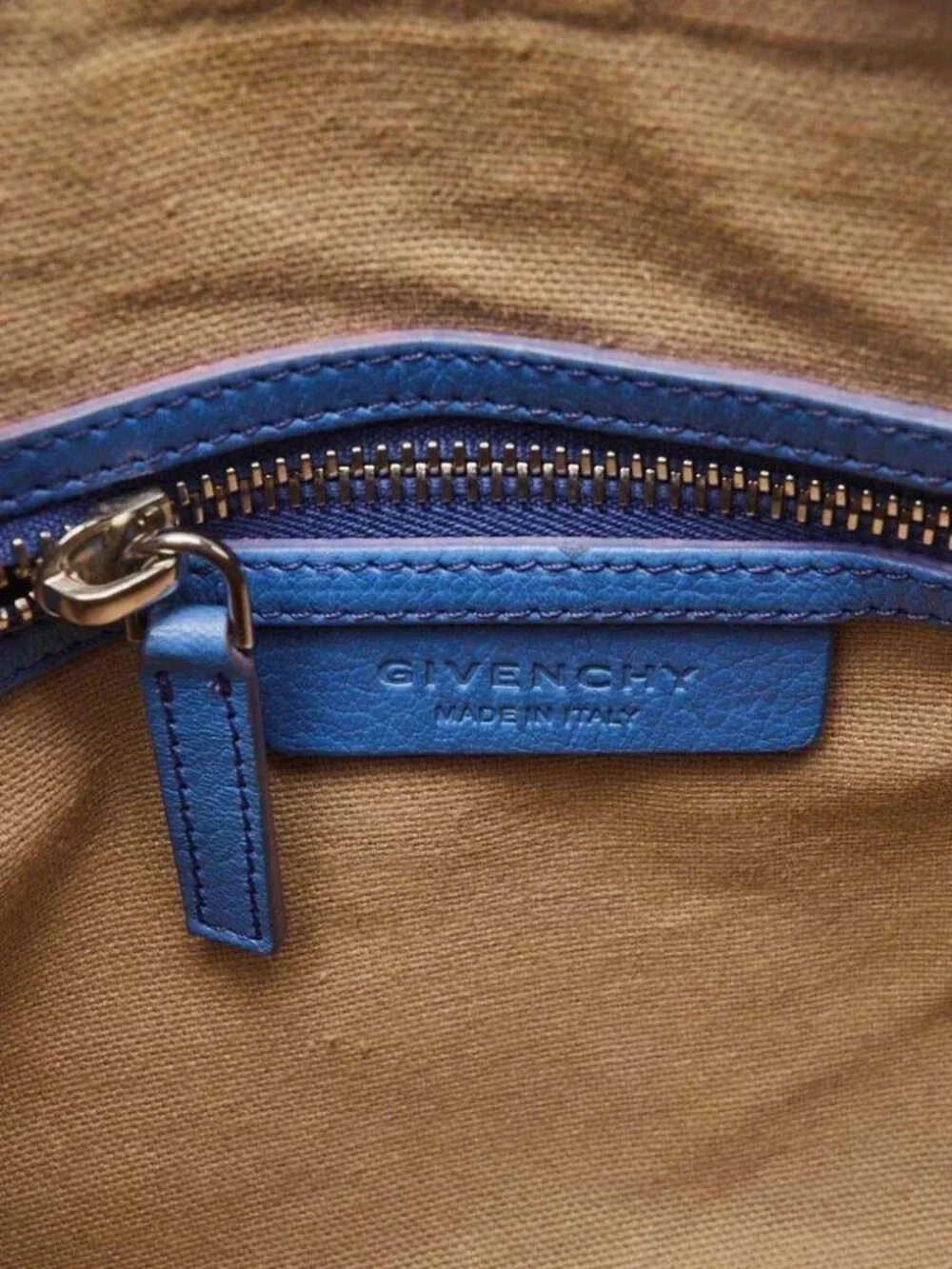 Givenchy Blue Sugar Goatskin Leather Mini Antigona Bag - Picture 7 of 12